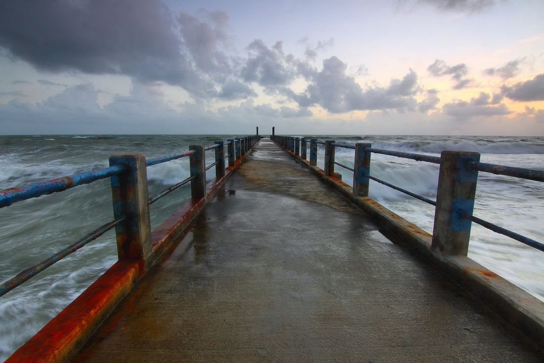 Concrete marine pier and waterfront structure